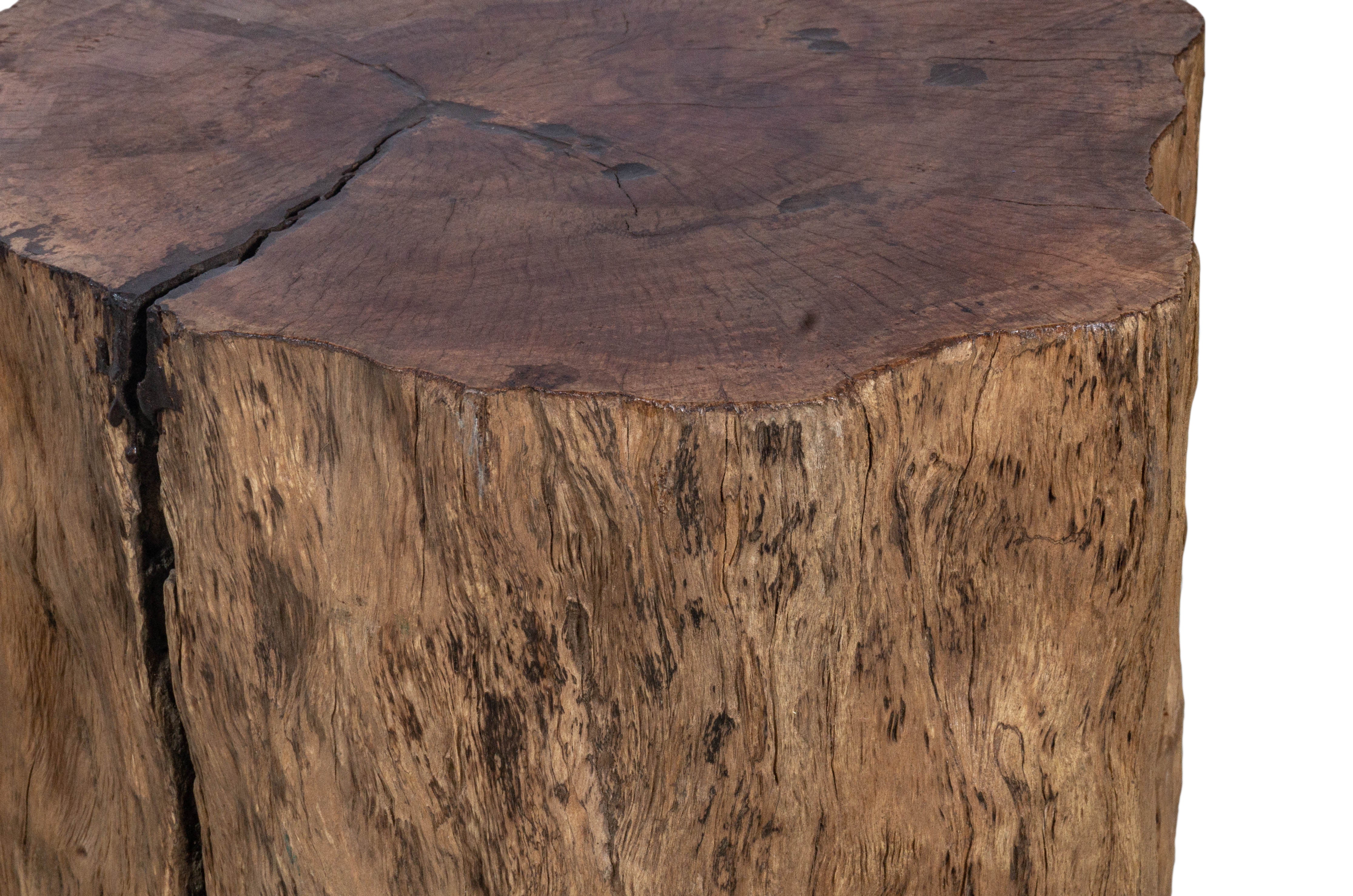 Lychee Wood Organic Form Side Table