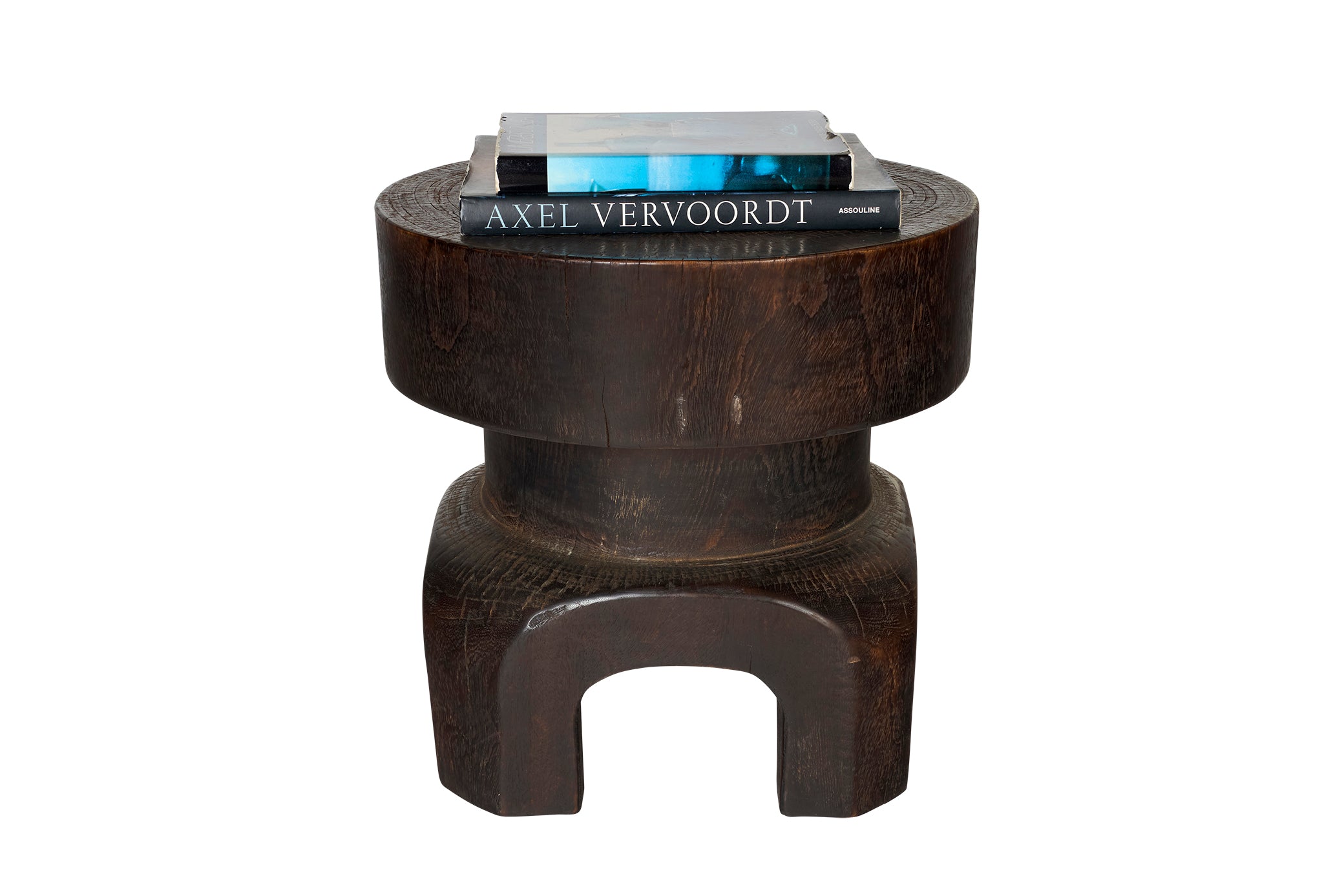 Weathered Patina Japanese Style Wood Side Table