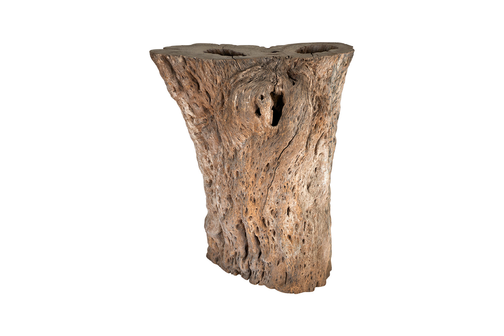 Large Bleached Lychee Wood Console Base