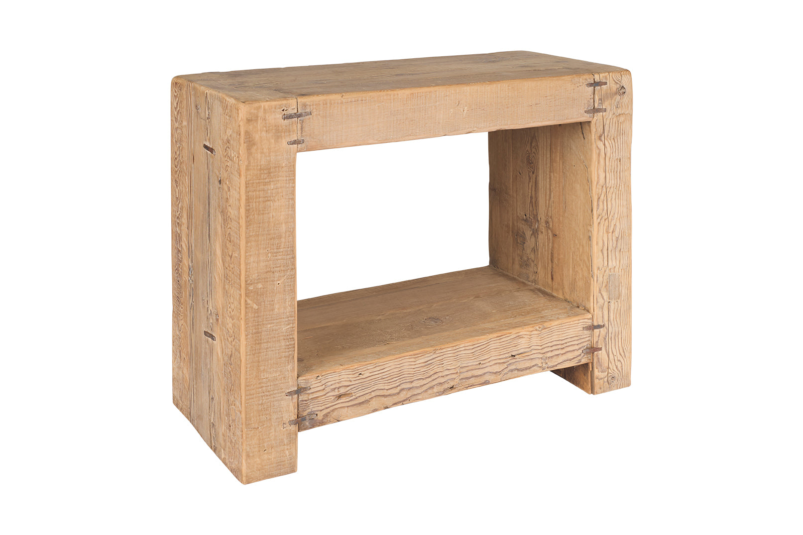 Reclaimed Elm Box Form Console