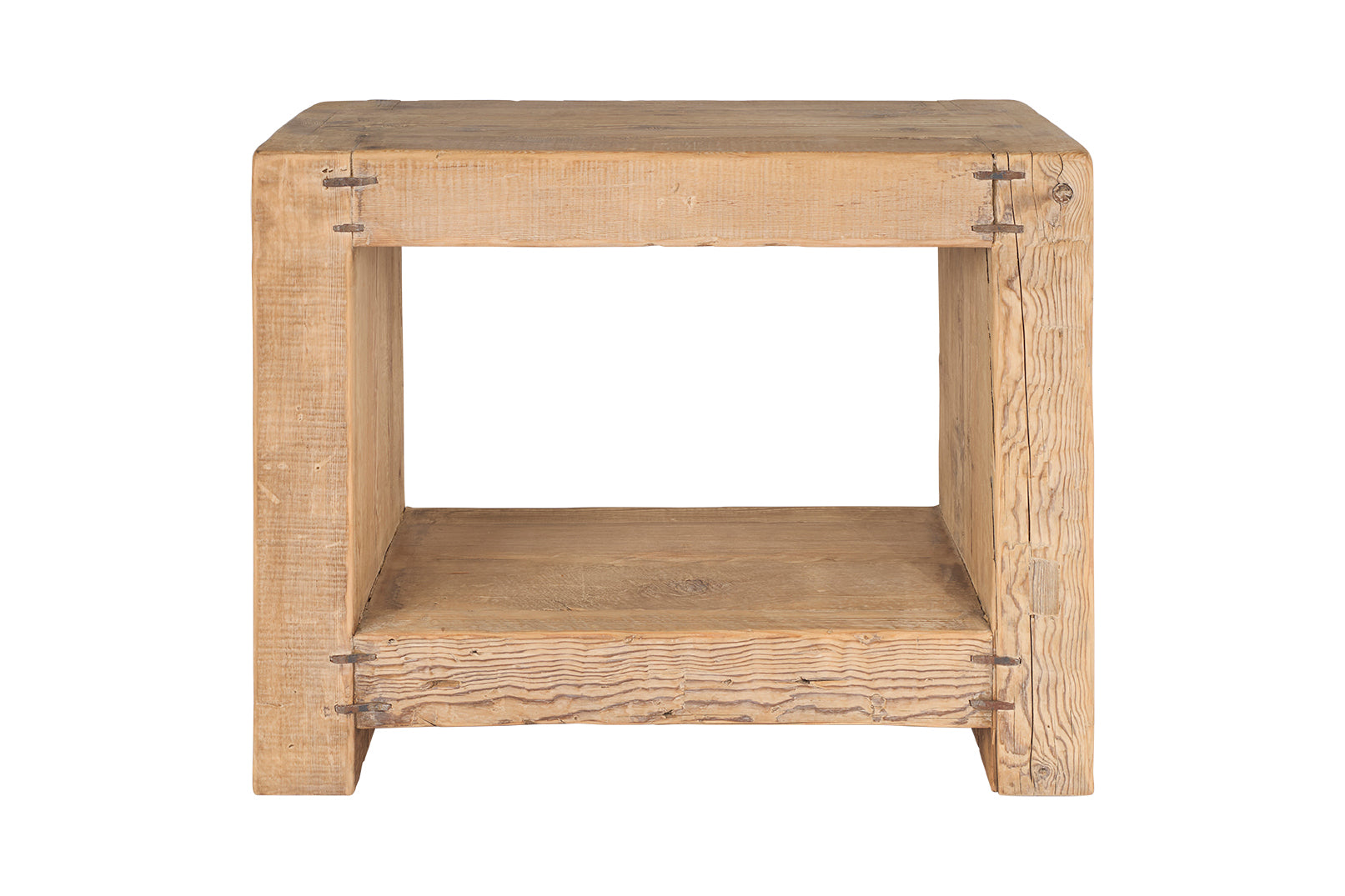Reclaimed Elm Box Form Console