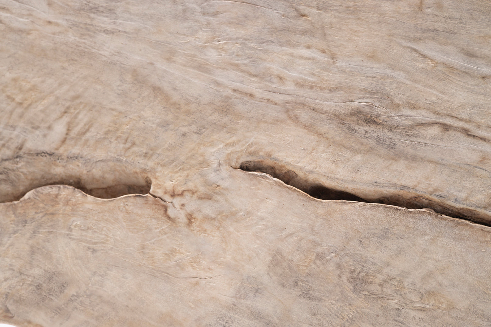 Live Edge Lychee Wood Console with Steel Base