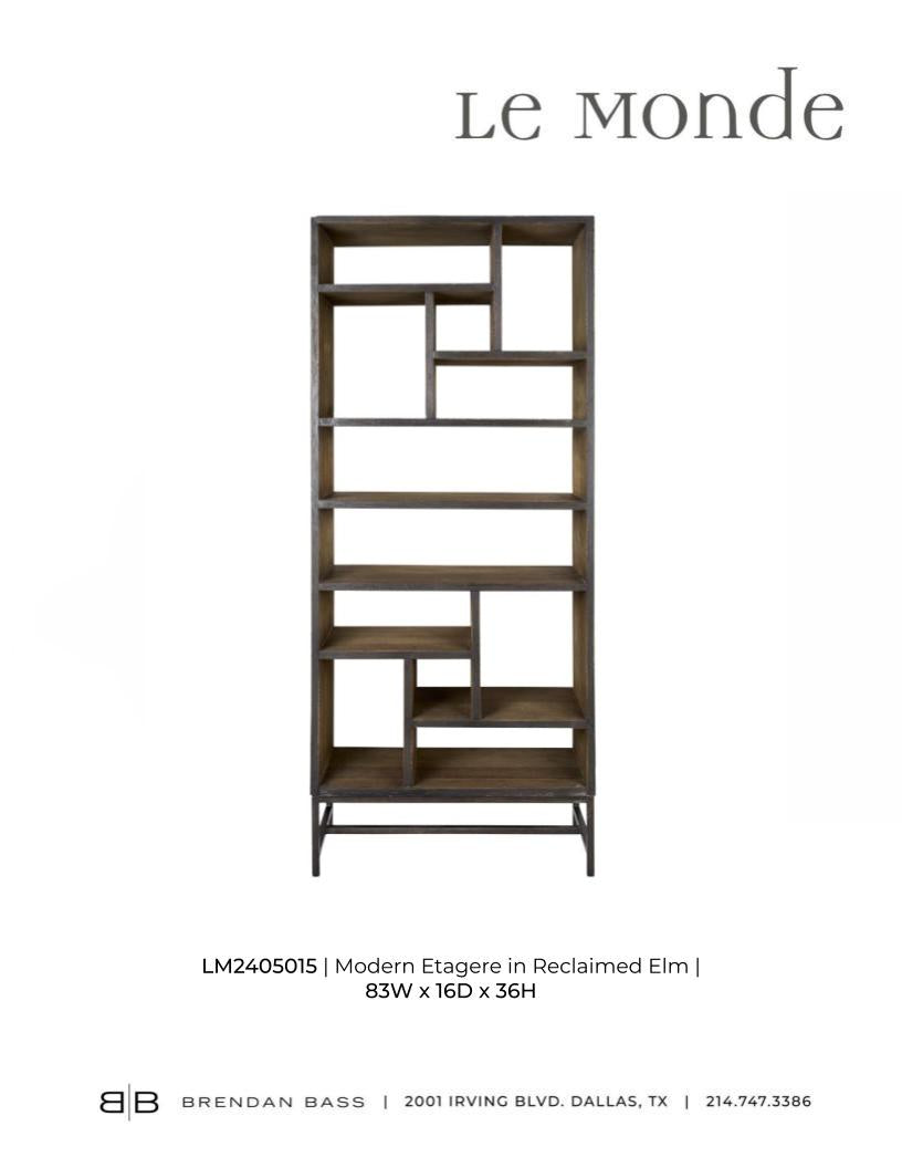 Modern Etagere in Reclaimed Elm