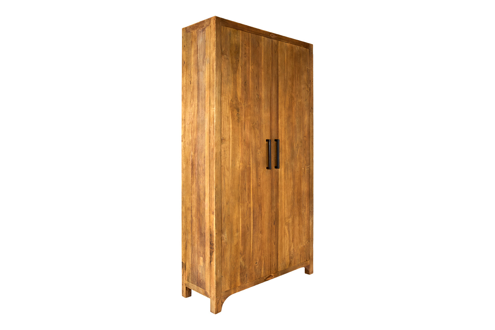 Modern Elm Cabinet with Metal Handles