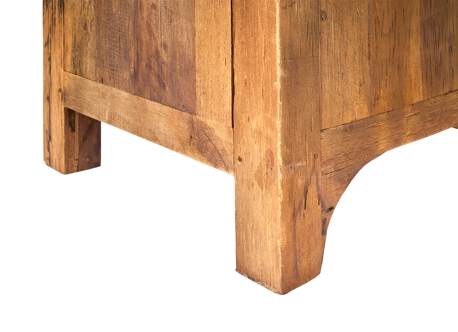 Modern Elm Cabinet with Metal Handles