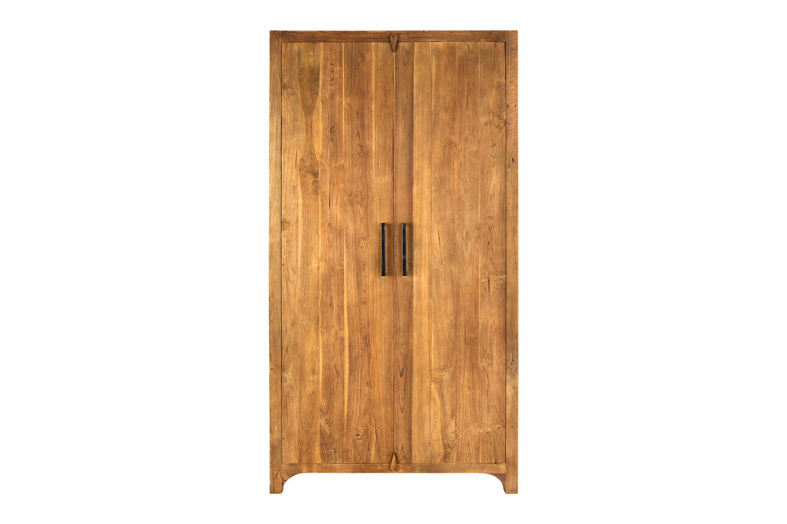 Modern Elm Cabinet with Metal Handles