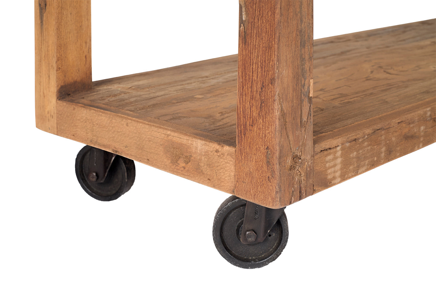 Reclaimed Wood Etagere on Casters