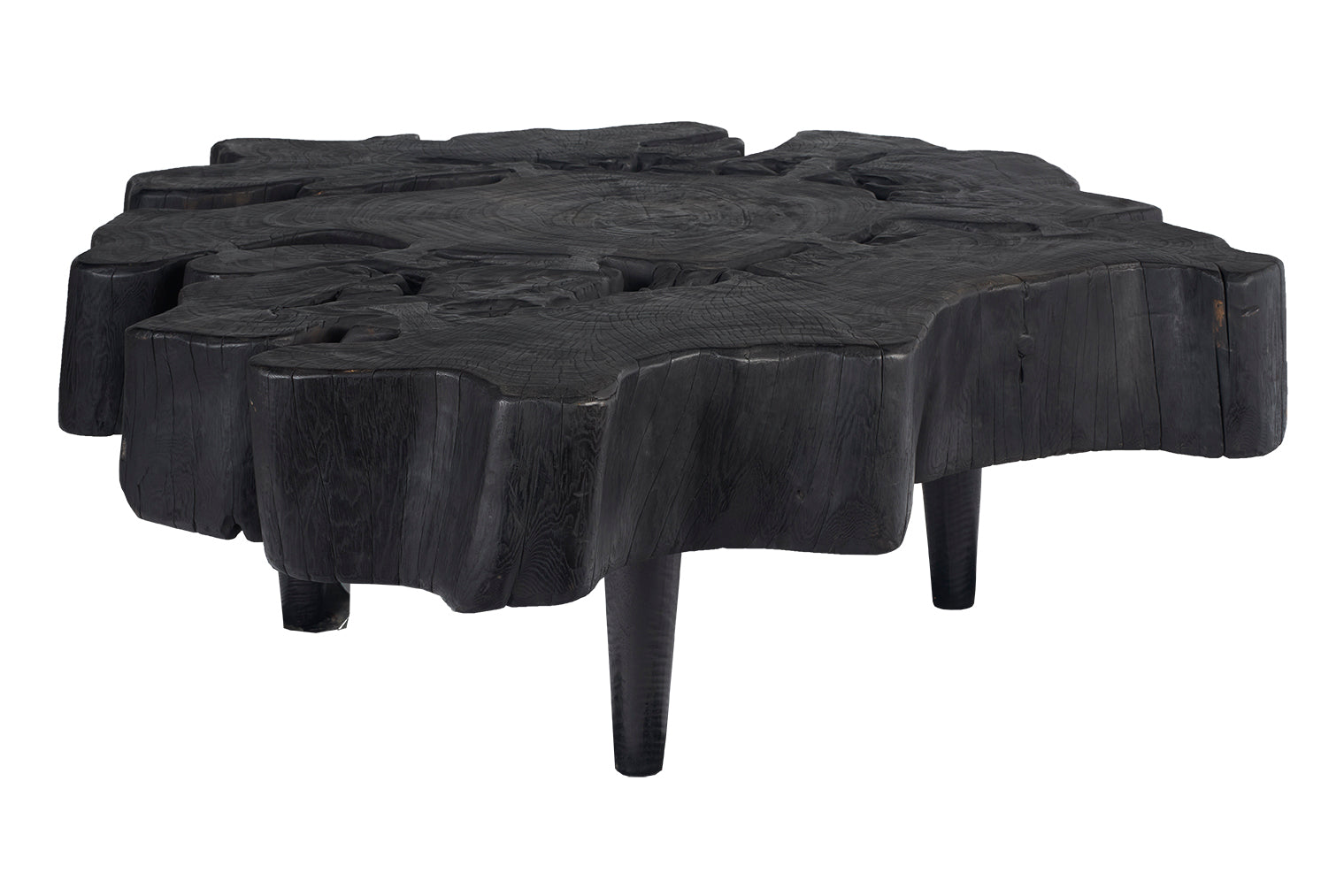 Ebonized Organic Form Lychee Wood Coffee Table