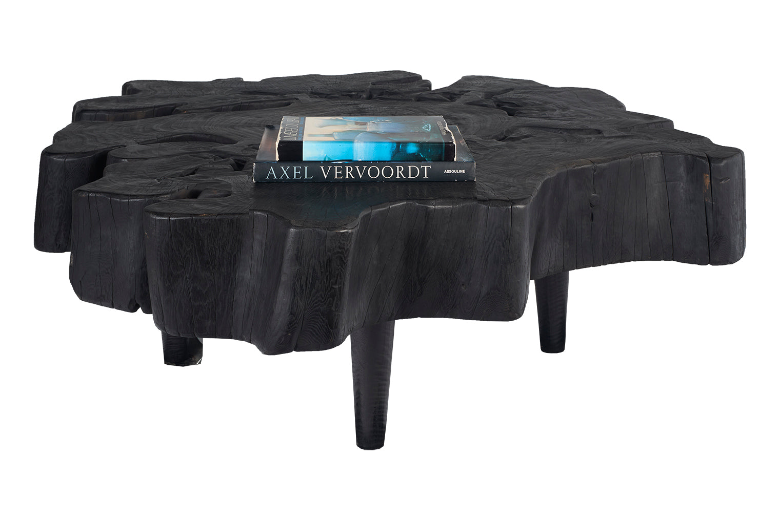Ebonized Organic Form Lychee Wood Coffee Table