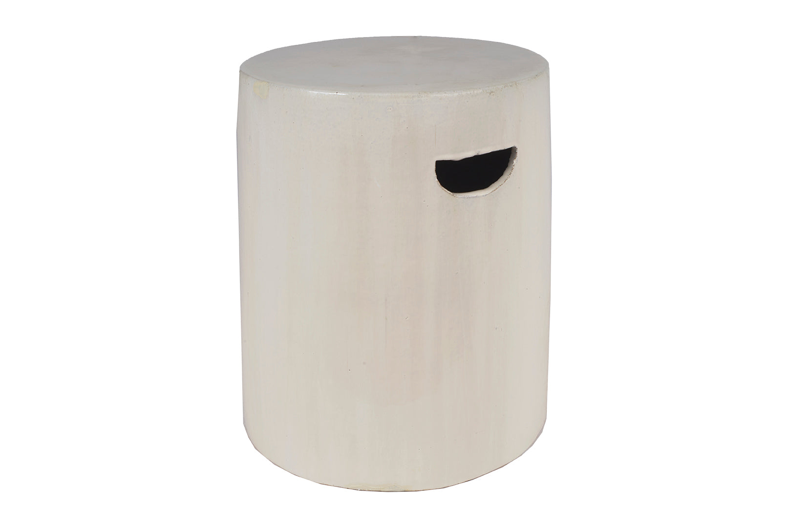 White Glazed Garden Stool
