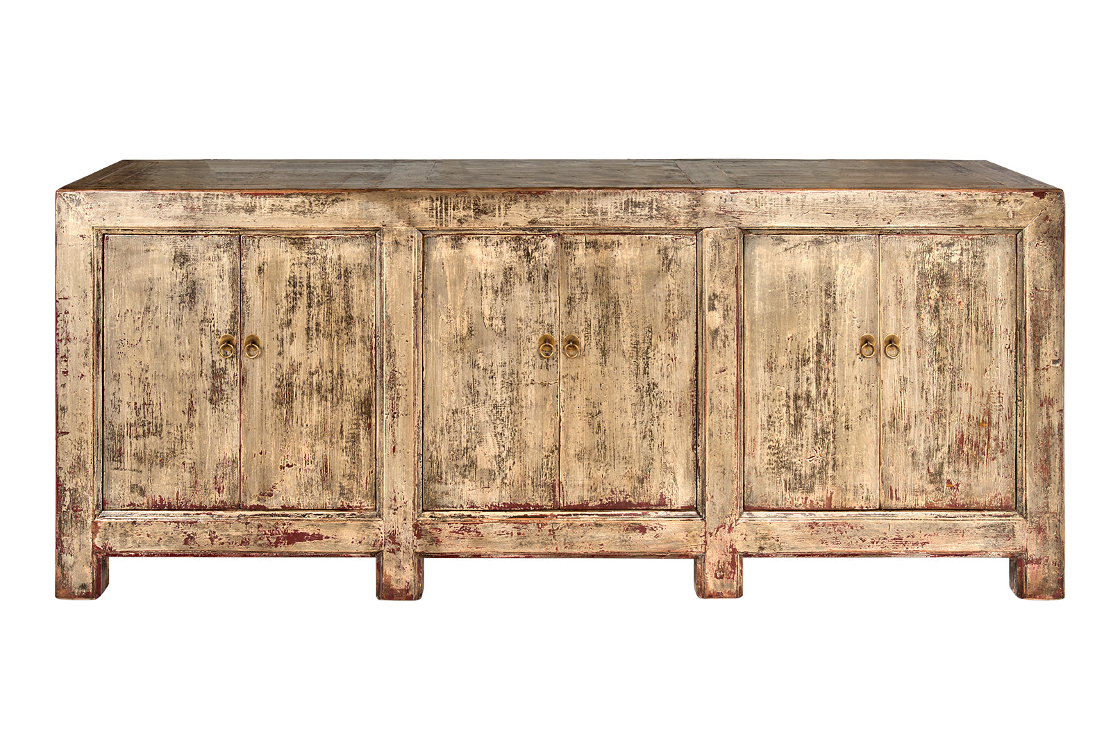 Six Door Server in Lacquered Paint Patina