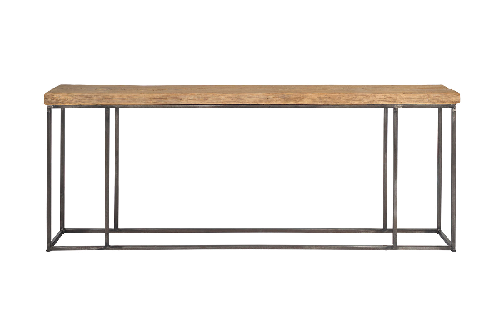 Reclaimed Elm on Steel Base Console Table