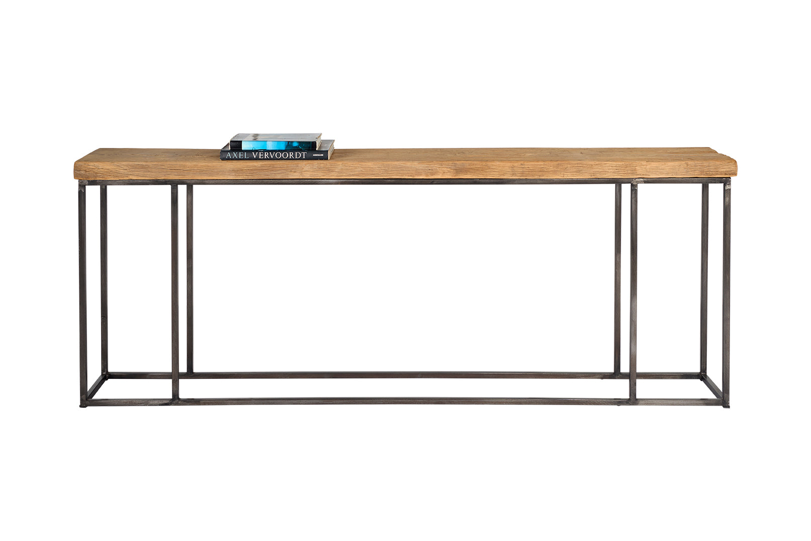 Reclaimed Elm on Steel Base Console Table