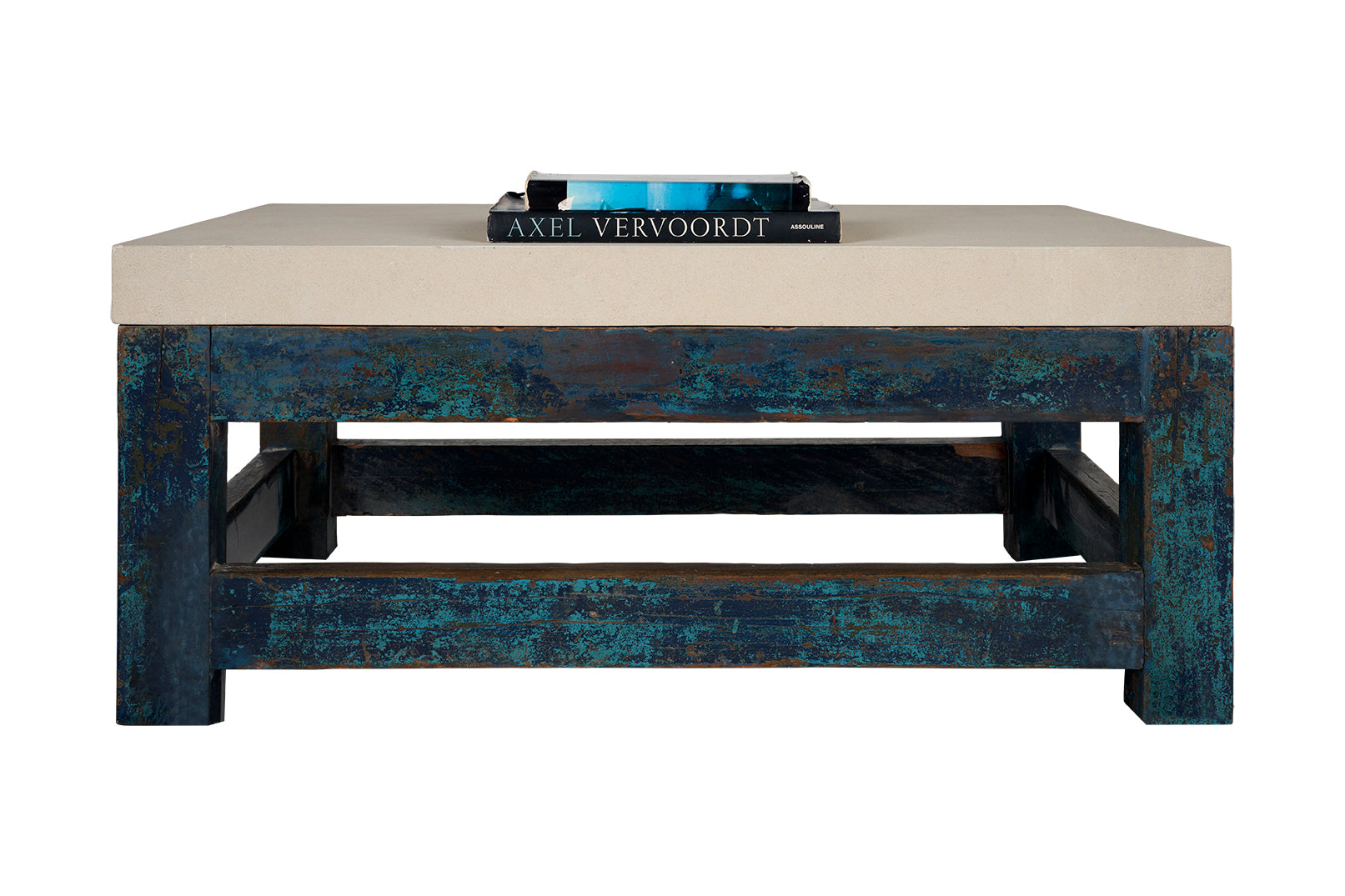 Paint Patina Shop Table as Coffee Table