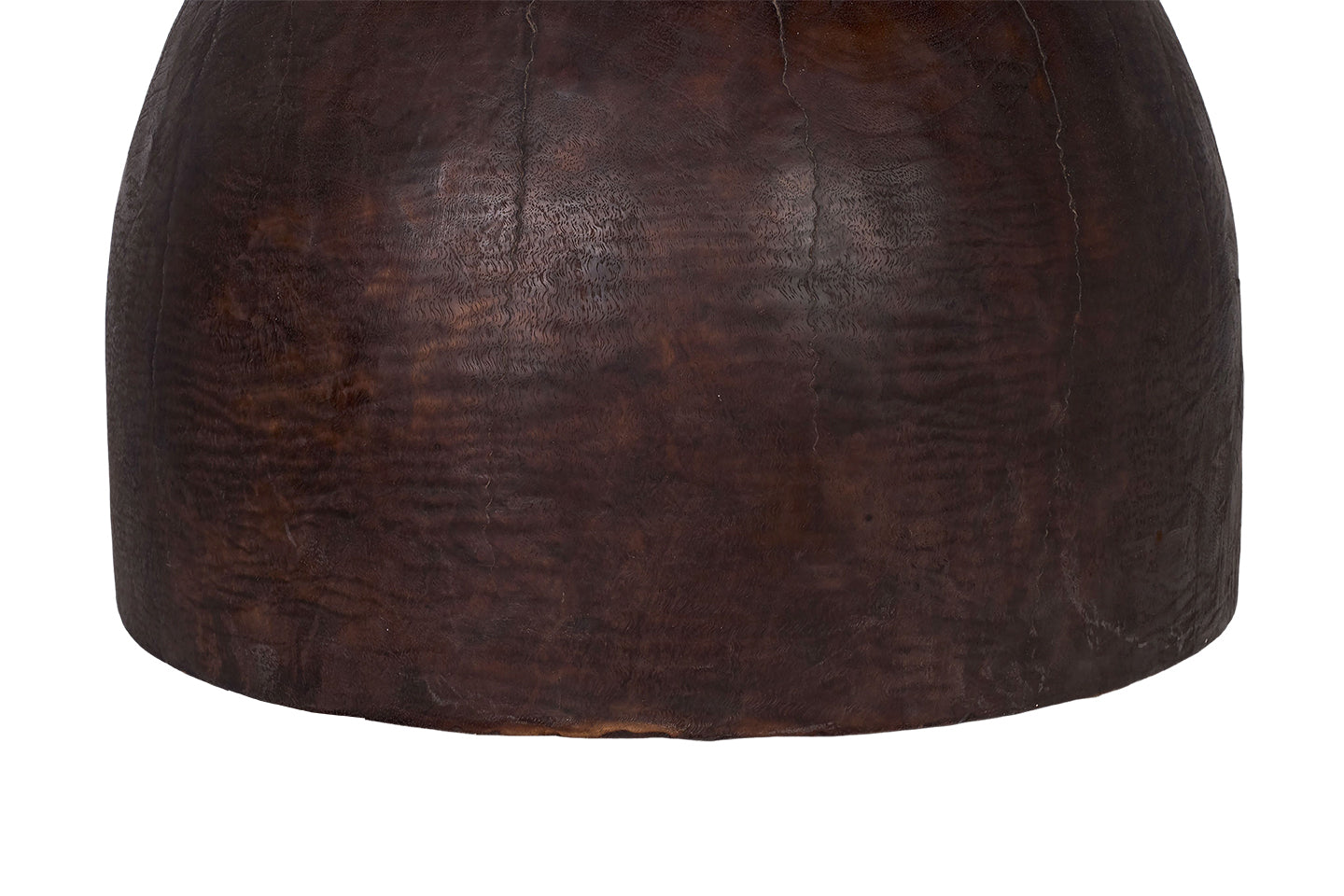 Ebonized Carved Wood Side Table