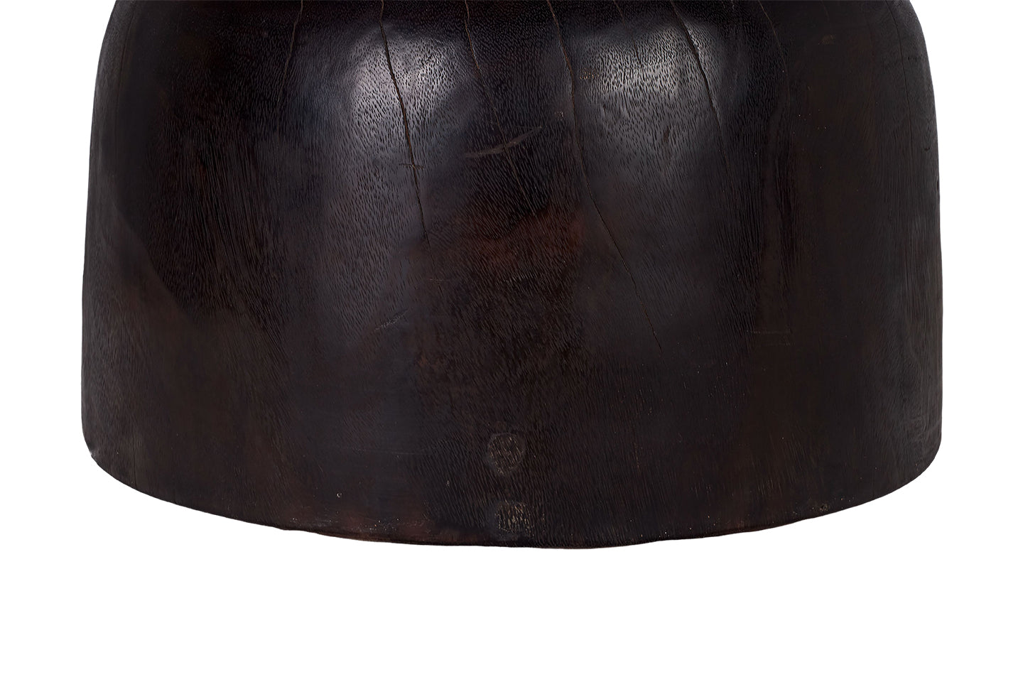 Ebonized Carved Wood Side Table