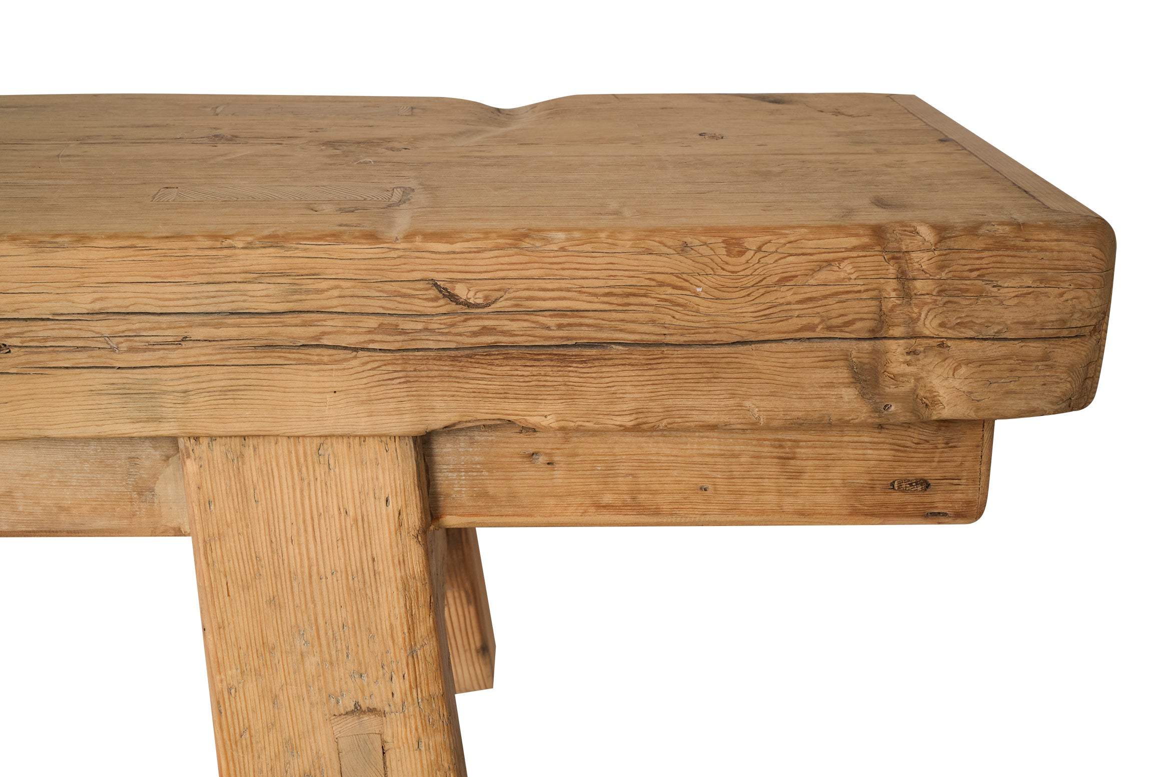 Monumental Reclaimed Elm Bench