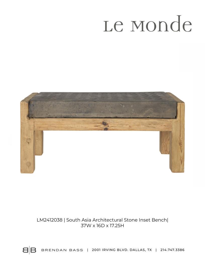 South Asian Architectural Stone Bench