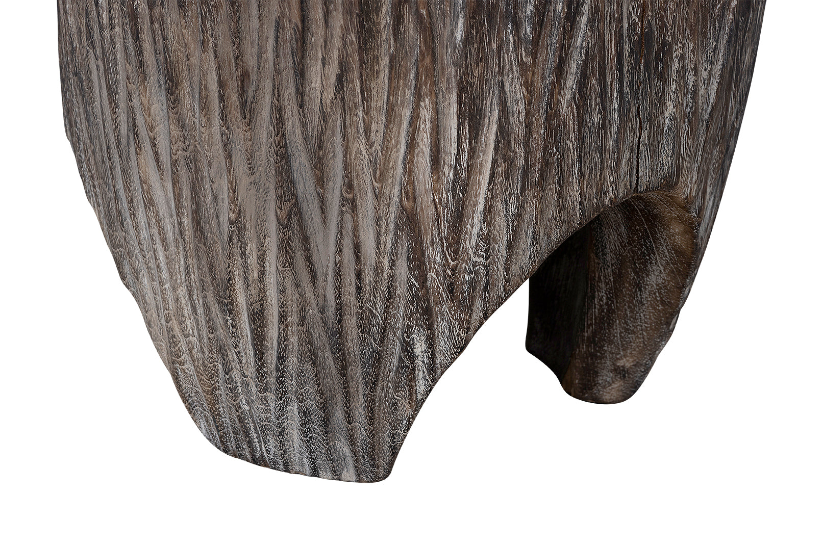 Carved Lychee Wood Side Table