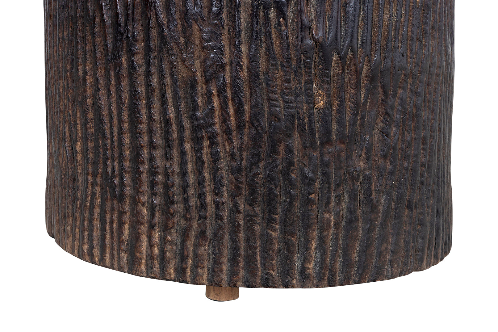 Modern Carved Wood Side Table