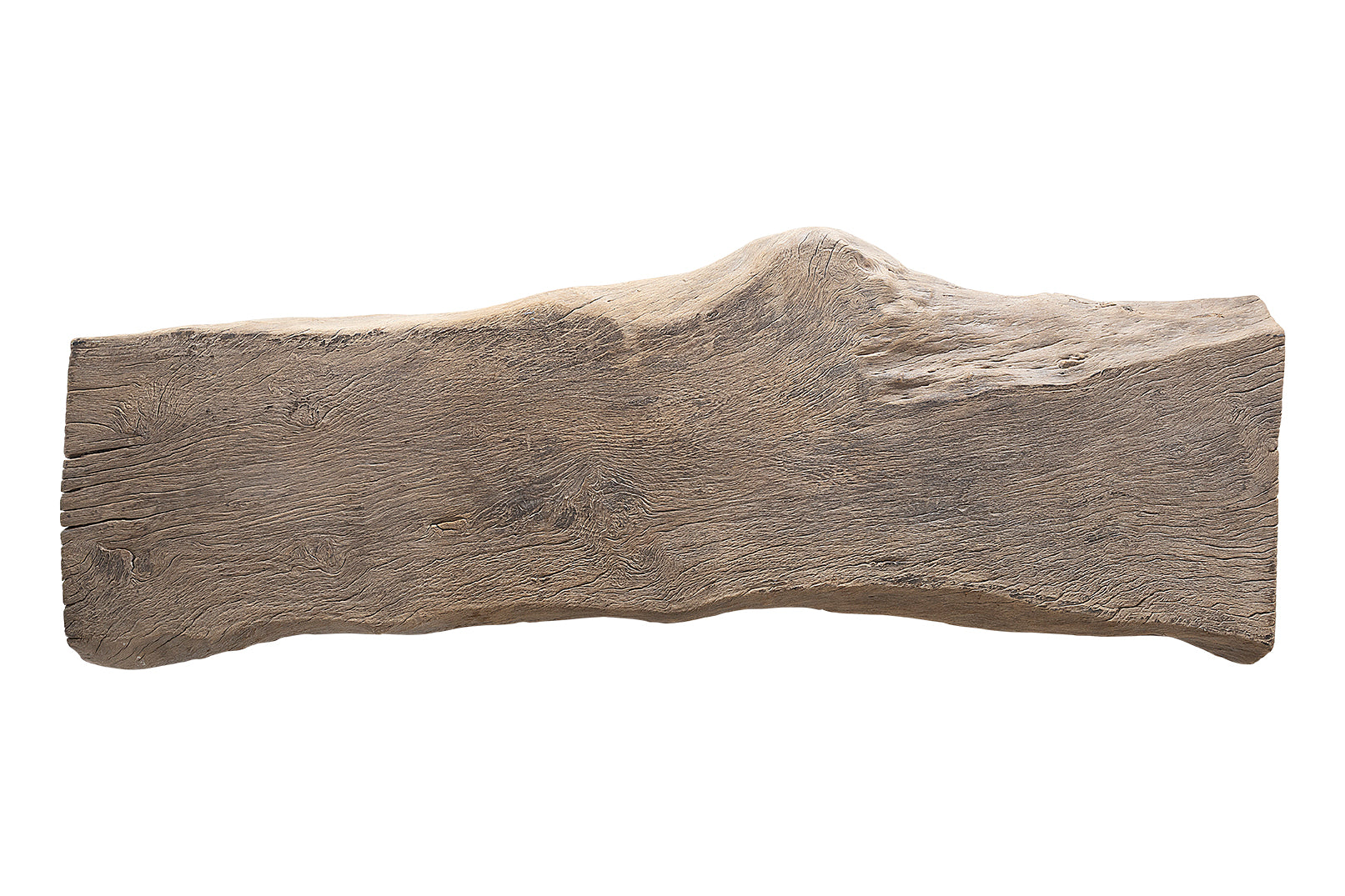 Teak Coffee Table on Metal Base in Bleached Finish