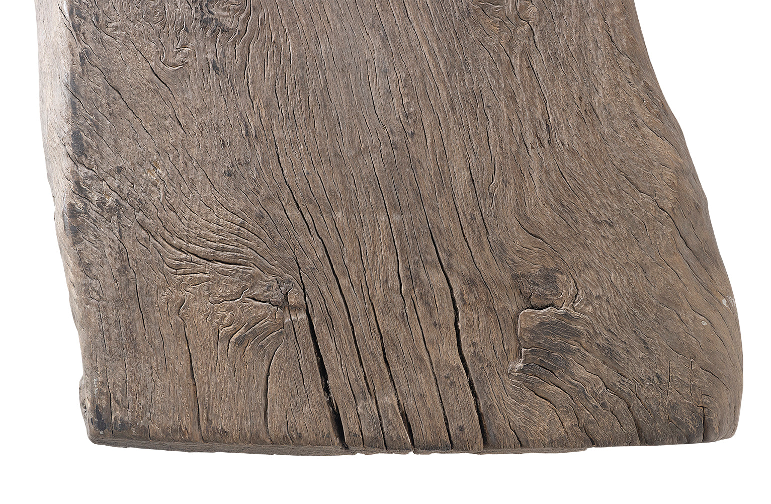 Teak Coffee Table on Metal Base in Bleached Finish