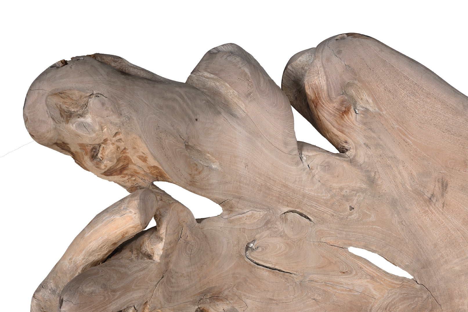 Monumental Teal Wood Outdoor Bench