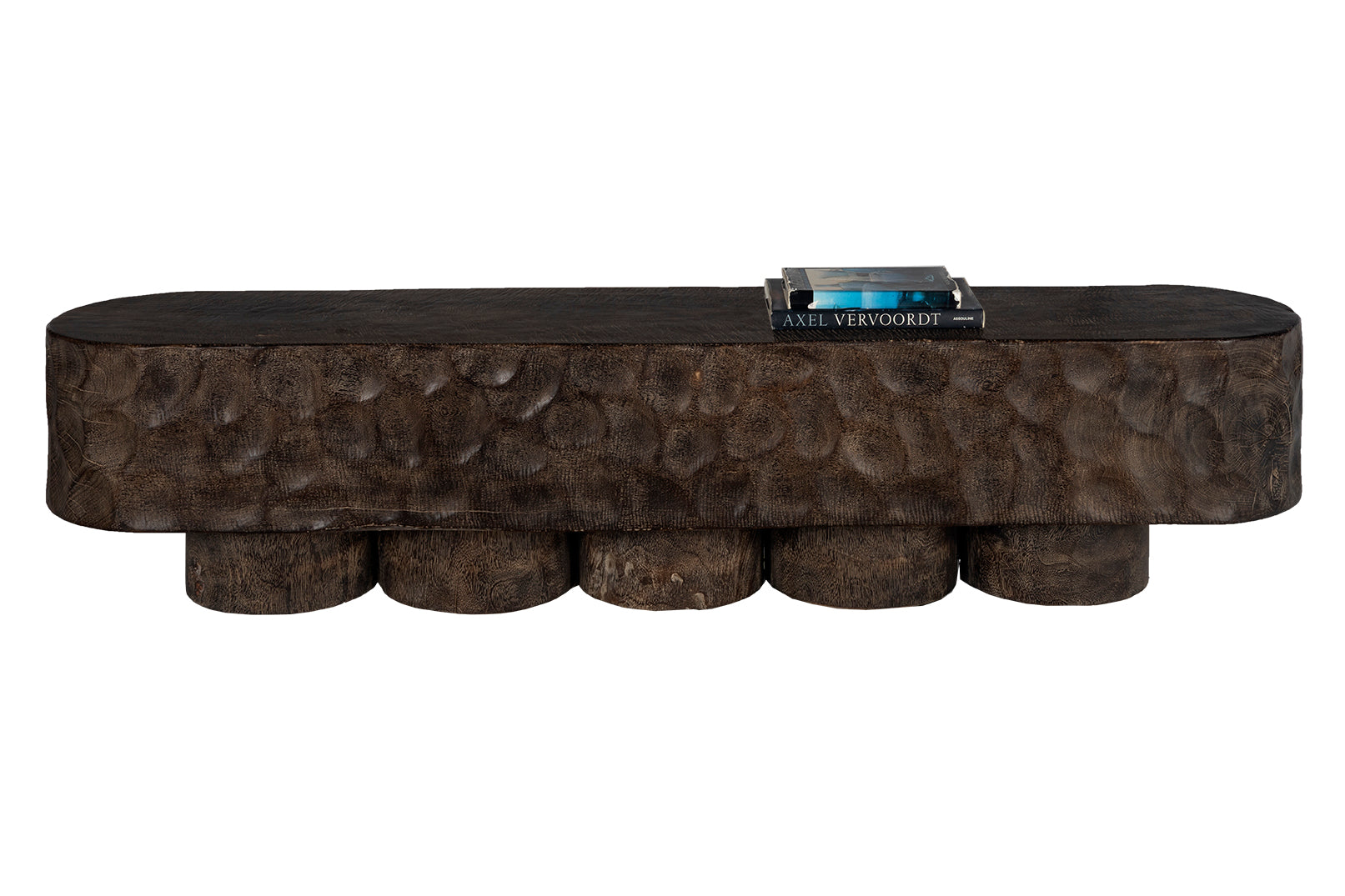 Stained Multi-Plinth Base Bench with Dimple Detail