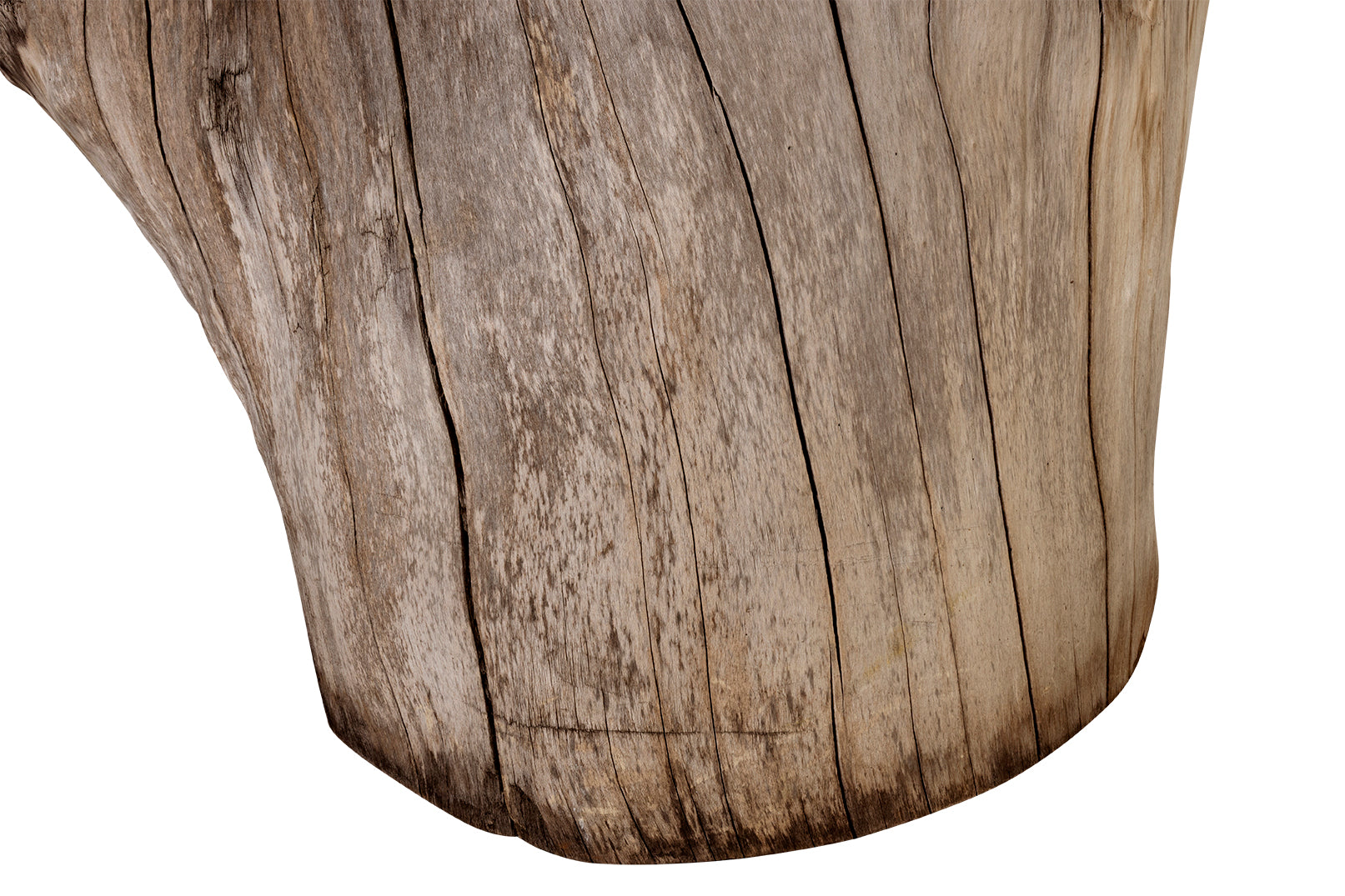Stone Top Dining Table with Wood Trunk Base