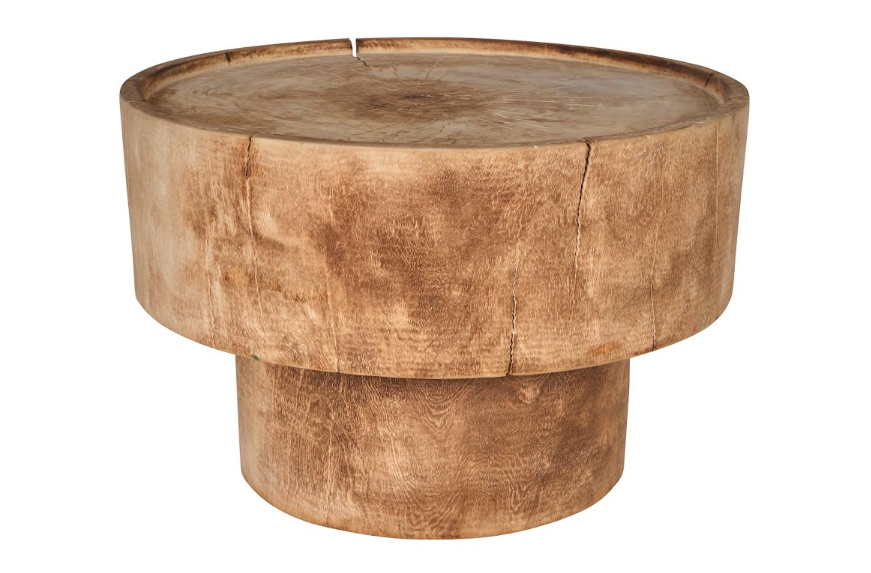 Bleached Round Side Table