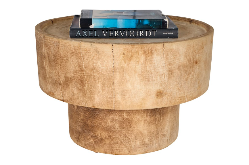 Bleached Round Side Table
