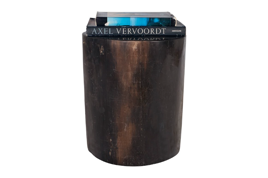 Petrified Onyx Solid Stone Side Table