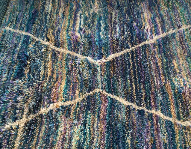 Moroccan Berber Rug in Cool Multi Tone Weave