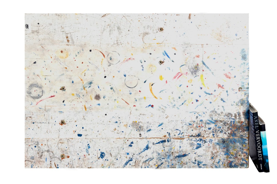 Pair of Paint Splatter Wall Panels with Epoxy Finish