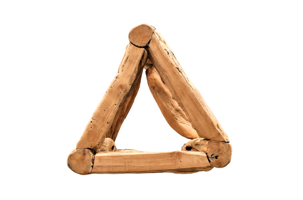 Vintage Trunk Triangular Table Base