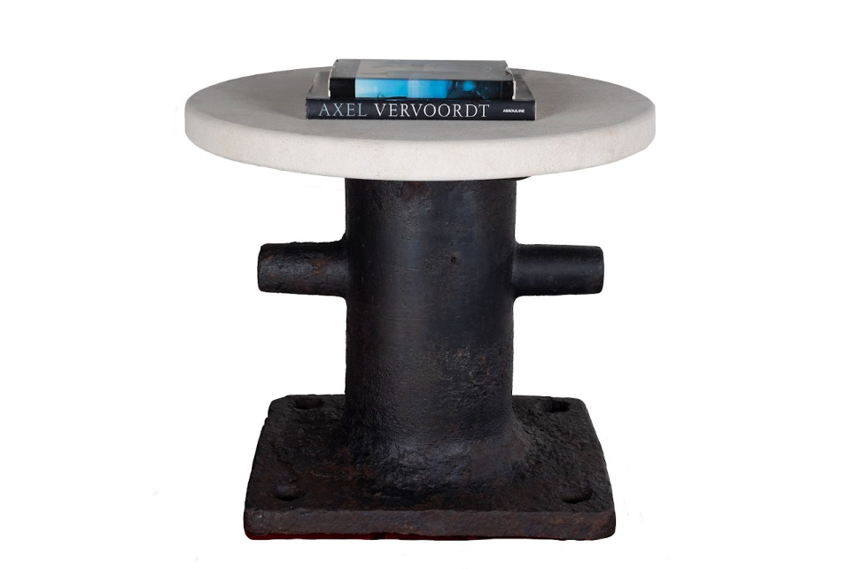 Large Vintage Quay Side Bollard with Limestone Top