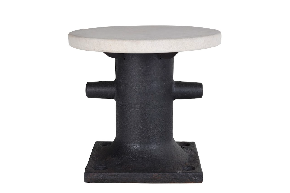 Vintage Quay Side Bollard with Limestone Top
