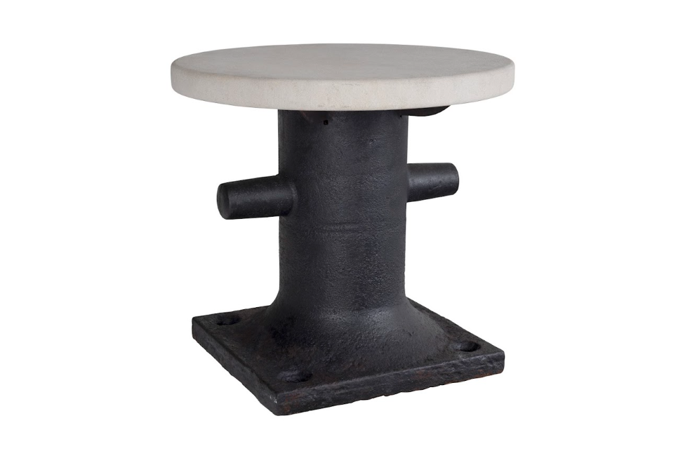 Vintage Quay Side Bollard with Limestone Top