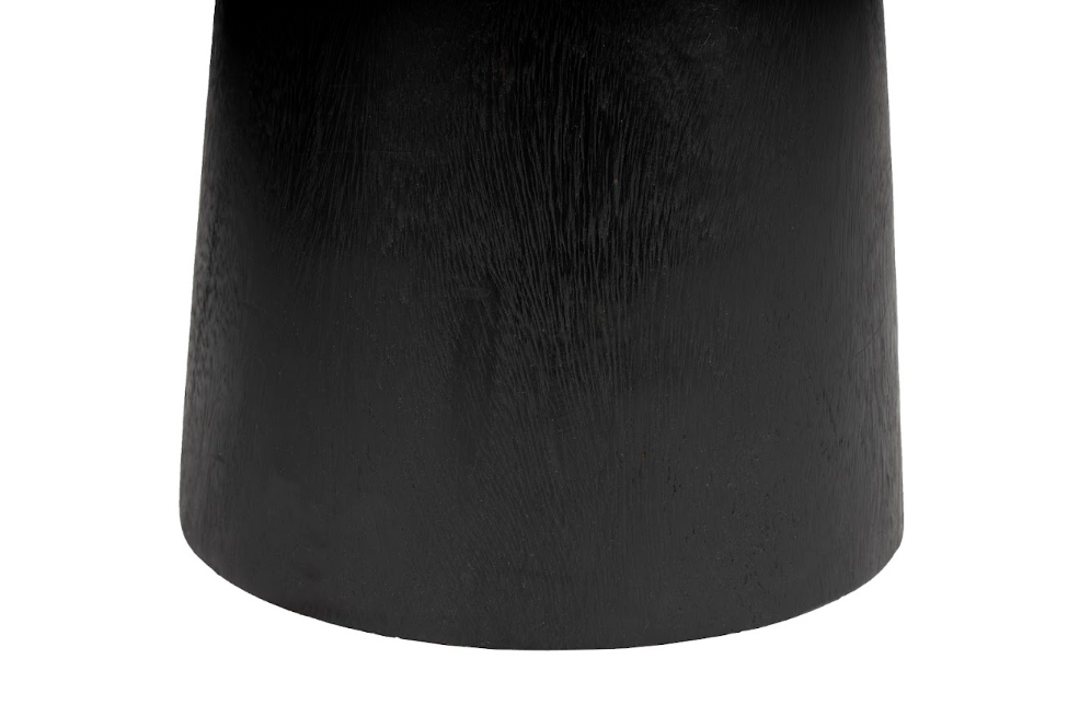 Ebony Base Pedestal Side Table