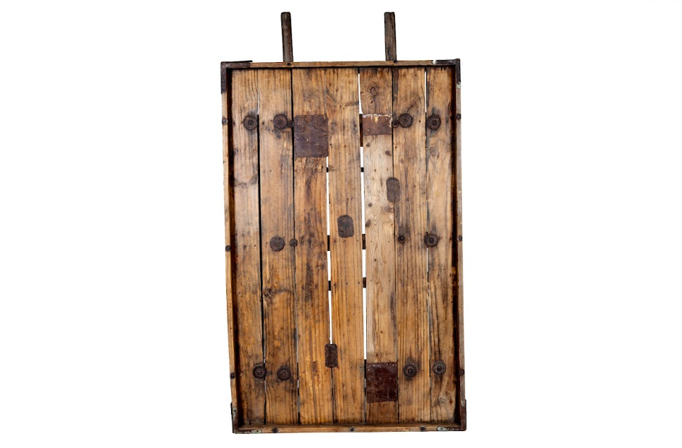 Rustic Wood Panel with Handles