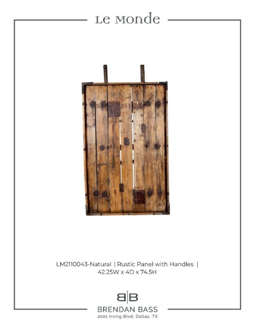 Rustic Wood Panel with Handles