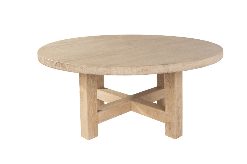 Architectural Dining Table Made from Reclaimed Elm