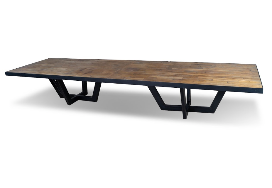 Monumental French Floor Board Dining Table