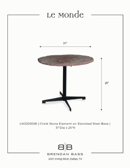 Chalkstone Top on Steel Base