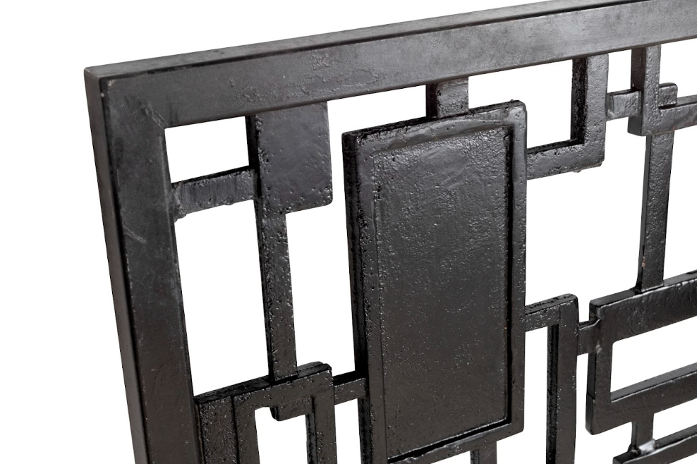 Geometric Black Iron Gate Wall Art