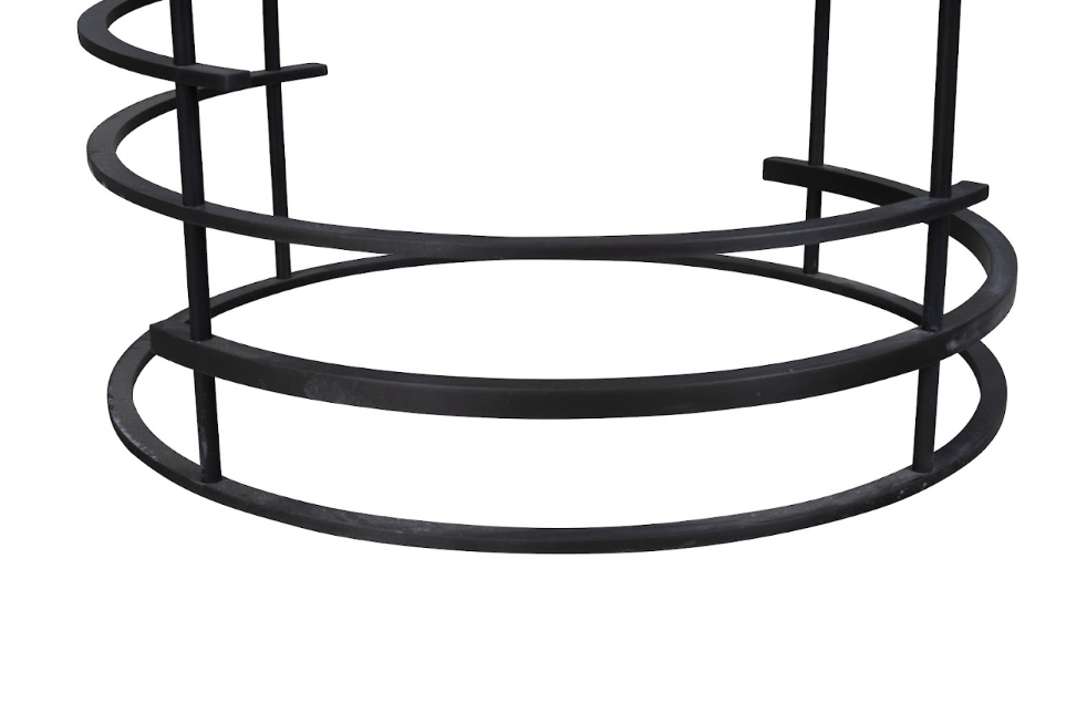 Broken Circle Metal Base with Limestone Top