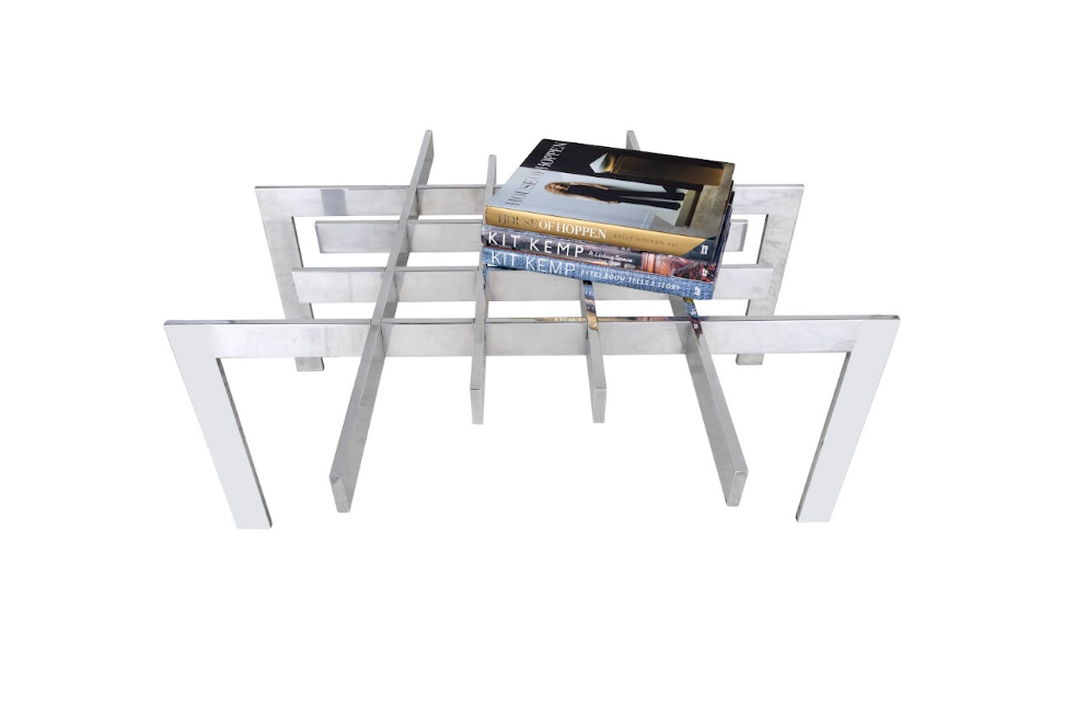 Heavy Mid-Century Modern Chrome Cocktail Table Base