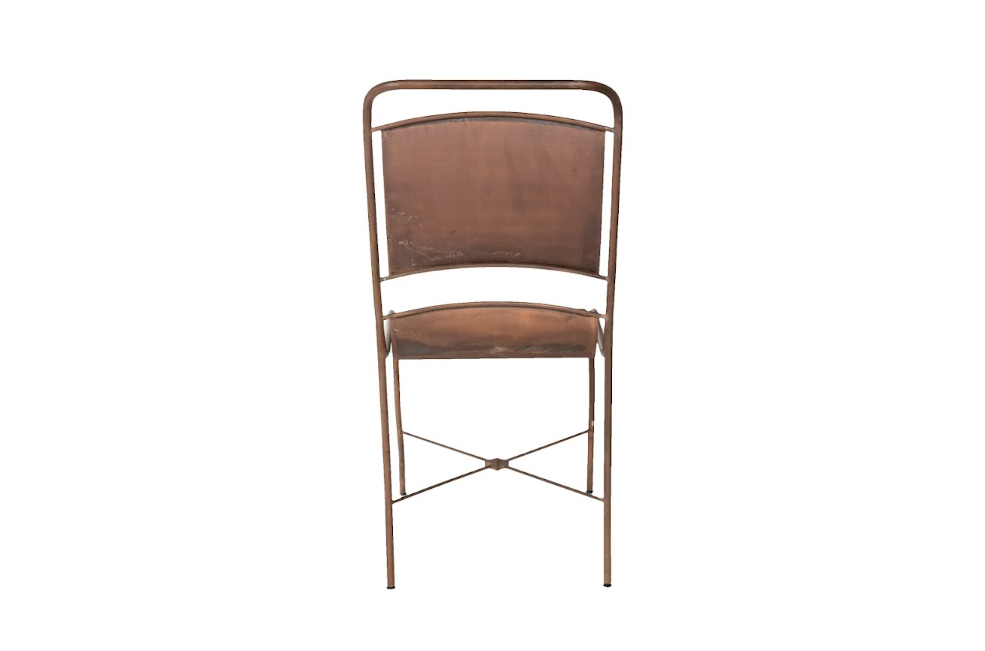 Pair of Leavitt Weaver Copper Side Chairs with Makers Mark