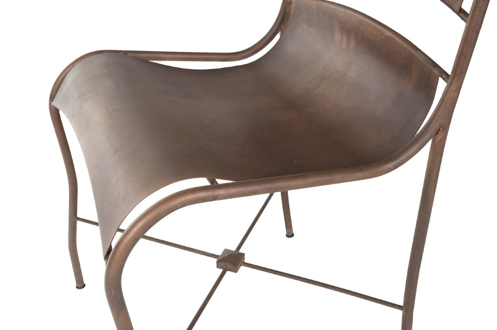 Pair of Leavitt Weaver Copper Side Chairs with Makers Mark