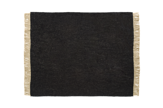 Black and Taupe Wool Throw
